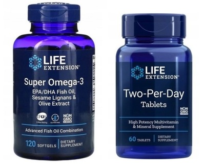 Life Extension Super Omega-3 Plus 120c. + witaminy