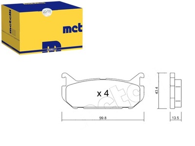 PADS BRAKE MAZDA 626 91-97 REAR METELLI - milautoparts-fr.ukrlive.com