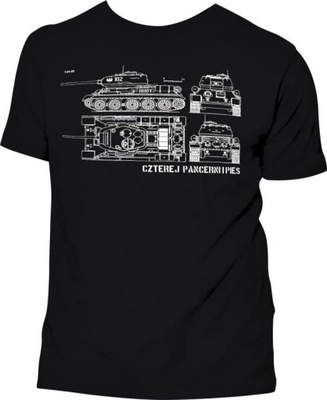 KOSZULKA CZTEREJ PANCERNI I PIES (SCHEMAT T-34) - M (T-SHIRT)