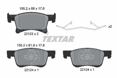 TEXTAR 2212301 ZAPATAS DE FRENADO  