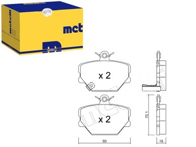 КОЛОДКИ ТОРМОЗНЫЕ METELLI 0001431V002 4145960002 C0