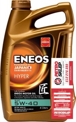 ENEOS PREMIUM HYPER 5W40 C3 SN/SM/CF A3/B4 4L