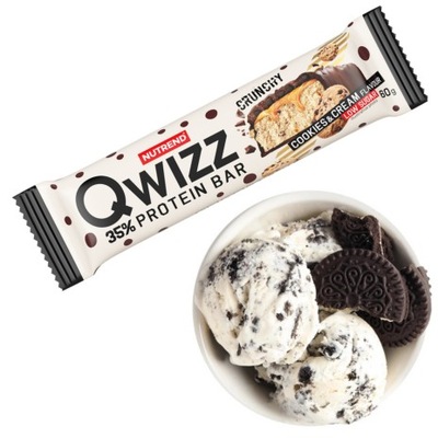 BATON BIAŁKOWY QWIZZ PROTEIN BAR 60G CIASTECZKOWY 21G BIAŁKA WPC WPI