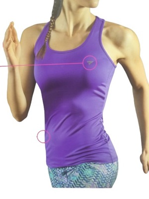 Damska koszulka sportowa oddychająca fioletowa M