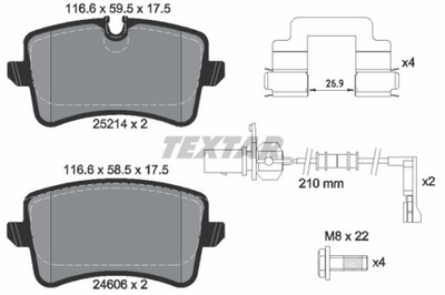 КОЛОДКИ ТОРМОЗНЫЕ VW ЗАД A6/A7 11- ДИСК 330MM 2 ДАТЧИКИ 2521403