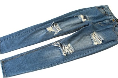 PRETTYLITTEPHING Spodnie jeans dziury r. M