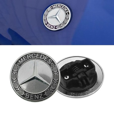 EMBLEM 57MM MERCEDES-BENZ ON HOOD W202 W203 W204 W205  