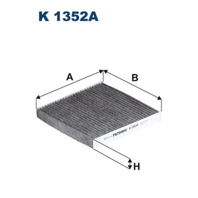 ФИЛЬТР, ВЕНТИЛЯЦИЯ СТОРОНЫ ПАССАЖИРА ФИЛЬТРON K 1352A