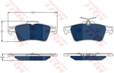 TRINKELĖS HAM. PEUGEOT T. 508- 3008 2.0 HDI HYBRID 10- ELEKTRINIS BLUE 