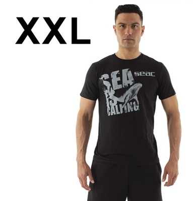 Koszulka T-shirt SEAC męski czarny XXL