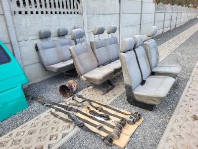 Vw transporter t4 iv 90-03r сидіння заднє сидіння 2 3 ряд салон 9-osób ремені фото №1