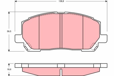 КОЛОДКИ ГАЛЬМІВНІ LEXUS ПЕРЕД RX 300 00-01 GDB3286