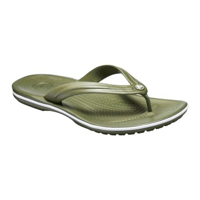 Japonki Crocs Crocband Flip army green/white 40 EU