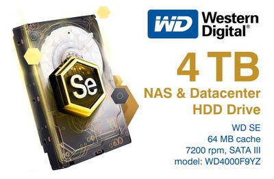 Dysk WD SE (Enterprise/Gold) WD4000F9YZ 4TB NAS SATAIII 3,5" Gwarancja!