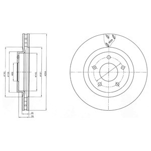 ДИСКИ ТОРМОЗНЫЕ ТОРМОЗНЫЕ DELPHI BG4246 + В ПОДАРОК