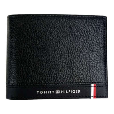 TOMMY HILFIGER PORTFEL LEATHER CENTRAL MINI CC WALLET