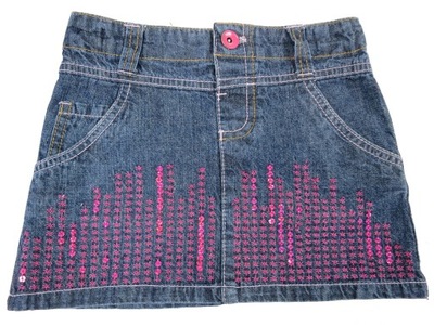 Spódnica jeans z cekinami r 110
