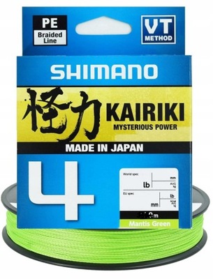 Shimano Kairiki 4 0,16mm 8,1kg 300m Mantis Green