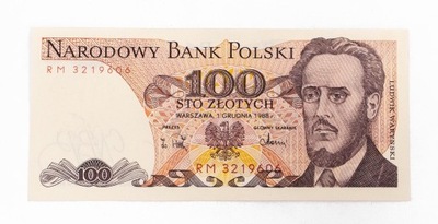 100 ZŁOTYCH 1.12.1988, seria RM. st.1