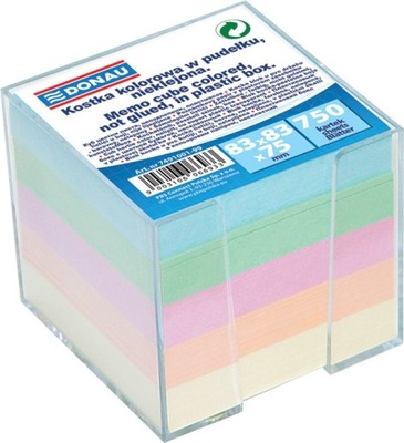 Kostka nieklejona w pudełku 92x92x82mm mix kolorów