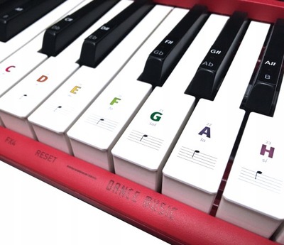 Naklejki na keyboard klawisze AKORD NKHKL kolorowe
