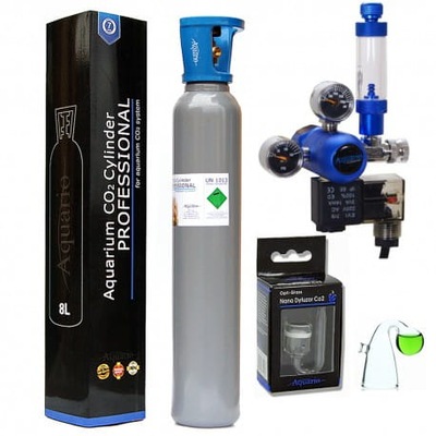 Aquario Zestaw CO2 BLUE Professional Z BUTLĄ 8L