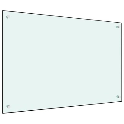 Panel ochronny do kuchni, biały, 90x60 cm, szkło hartowane