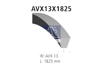 DT SPARE PARTS CORREA DE CUÑA MAN F90 MERCEDES NG 123 C123 123 T-MODEL  