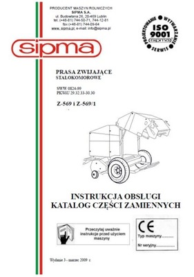 SIPMA Z-569, Z-569/1 instrukcja/katalog (2010) 