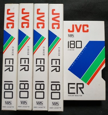 JVC ER 180 zestaw kaset nagrane 5szt