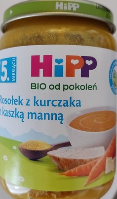 Hipp Bio Rosołek z kurczaka z kaszą manną 190 g