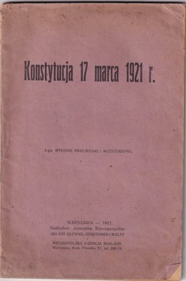 Konstytucja 17 marca 1921 r. - wyd.1921