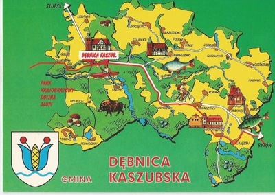 GMINA DĘBNICA KASZUBSKA-HERB-MAPKA