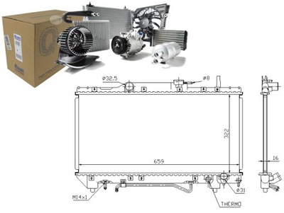 NISSENS RADUADOR DEL MOTOR 8MK376724641 29282 52759  