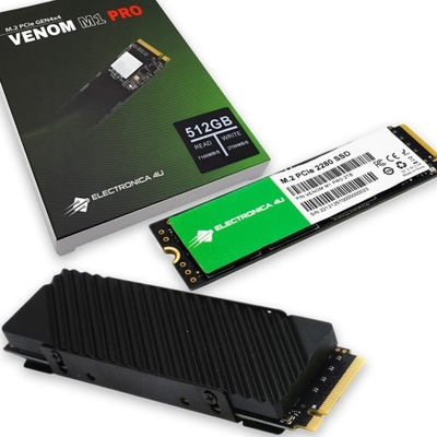 Szybki dysk SSD VENOM M1 PRO 512GB M.2 NVMe PCIe Gen4x4 2280 7400/2700Mbs