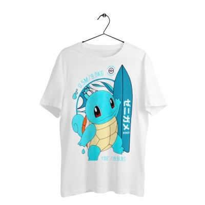 Koszulka Pokémon Squirtle - Surfingowy Hit, Unisex T-shirt dla Fanów L