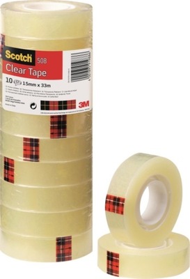 Taśma klejąca 3M Scotch 508 15 mm x 33 m 10 rolek