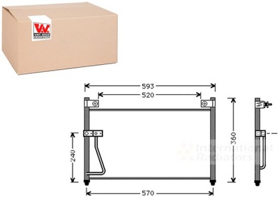 VAN WEZEL КОНДЕНСАТОР КОНДИЦИОНЕРА MAZDA 626 V 1.8/2