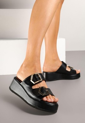 Born2Be Czarne Klapki damskie 40 Casual