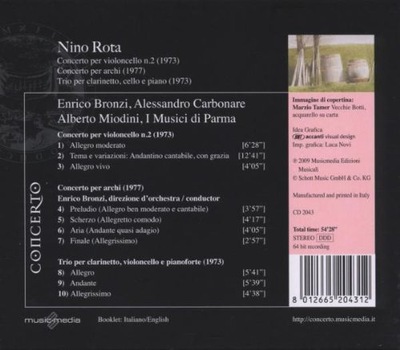 Nino Rota Concerto Violoncello N.2 Concerto