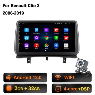 PARA RENAULT CLIO 3 CLIO 3 2005-2014 4G WIFI RADIO ANDROID 13 NAVEGACIÓN GPS  