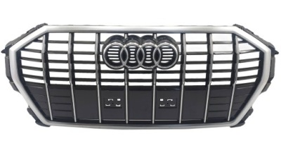 Решітка радіатора передній решітка  бампера перед хром satyna audi q3 2 83a s-line 18- фото №1