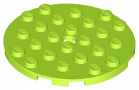 LEGO 11213 Limonkowa 6x6 płytka okrągła NOWY 1szt