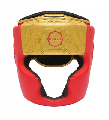 Kask bokserski Octagon Gold Edition Red - XL