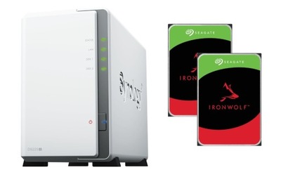 Synology DS223J 2TB z diskiem 2x ST 1TB IRONWOLF