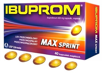 Ibuprom Max Sprint Ibuprofen Przeciwbólowy 40 kaps