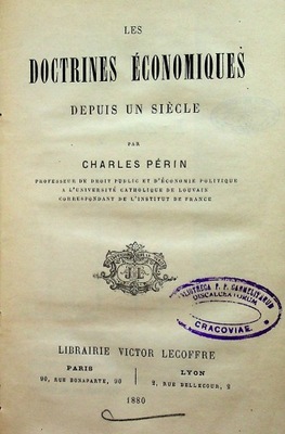 Les doctrines economiques 1880 r.