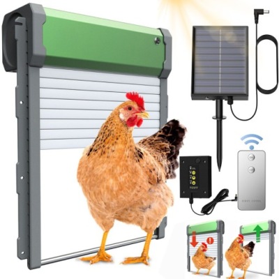 AUTOMATYCZNE DRZWI DO KURNIKA SOLARNEGO Z TIMEREM STEROWANIE ŚWIATŁOCZUŁE