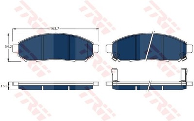 ZAPATAS DE FRENADO NISSAN P. LEAF- NV200 ELECTRIC 10- ELECTRIC BLUE  