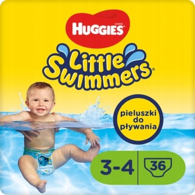 3x Pieluszki do pływania HUGGIES Little Swimmers roz 3-4 (7-15 kg) 12 szt